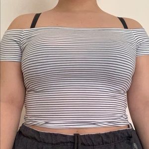 Two striped crop tops from PacSun